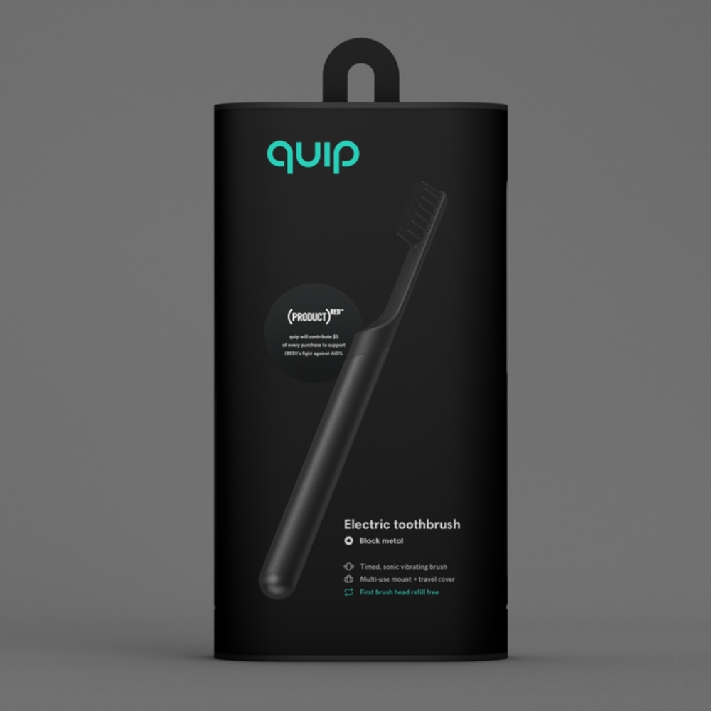 QUIP Special Edition Black Electric Toothbrush Bra